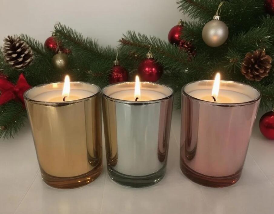 Electroplated Glass Candle